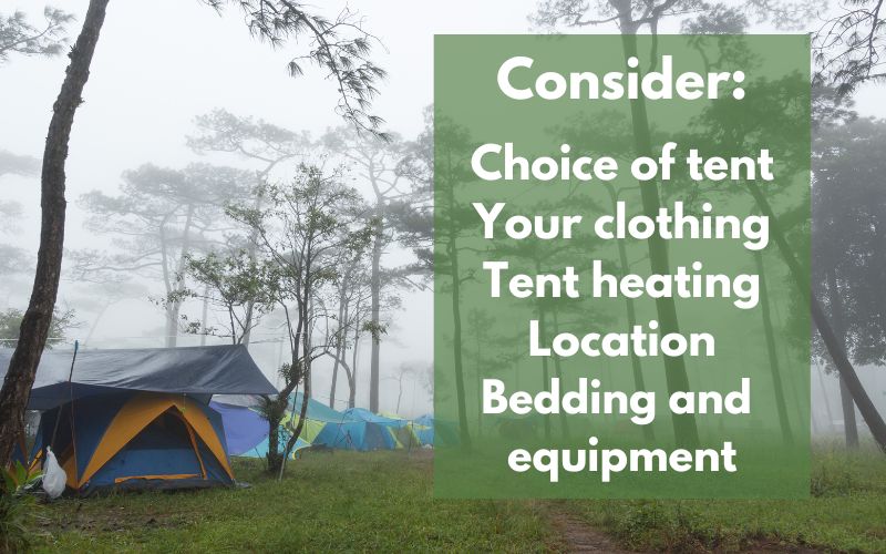 how to keep warm camping in a tent